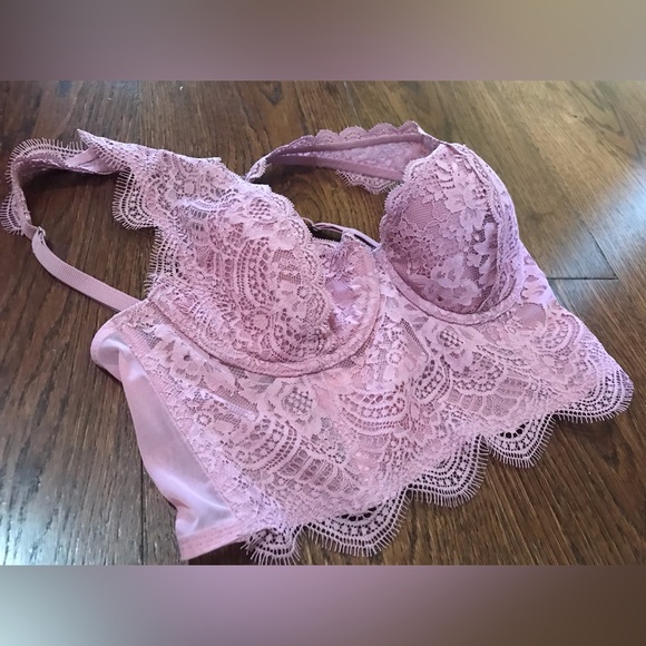 Dream Angels Victoria’s Secret Lined Demi Double Demi 34 C Bra Bustier Lace NWT - Picture 3 of 9